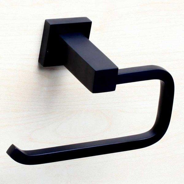 Qubi Toilet Roll Holder Black Accessories ECT