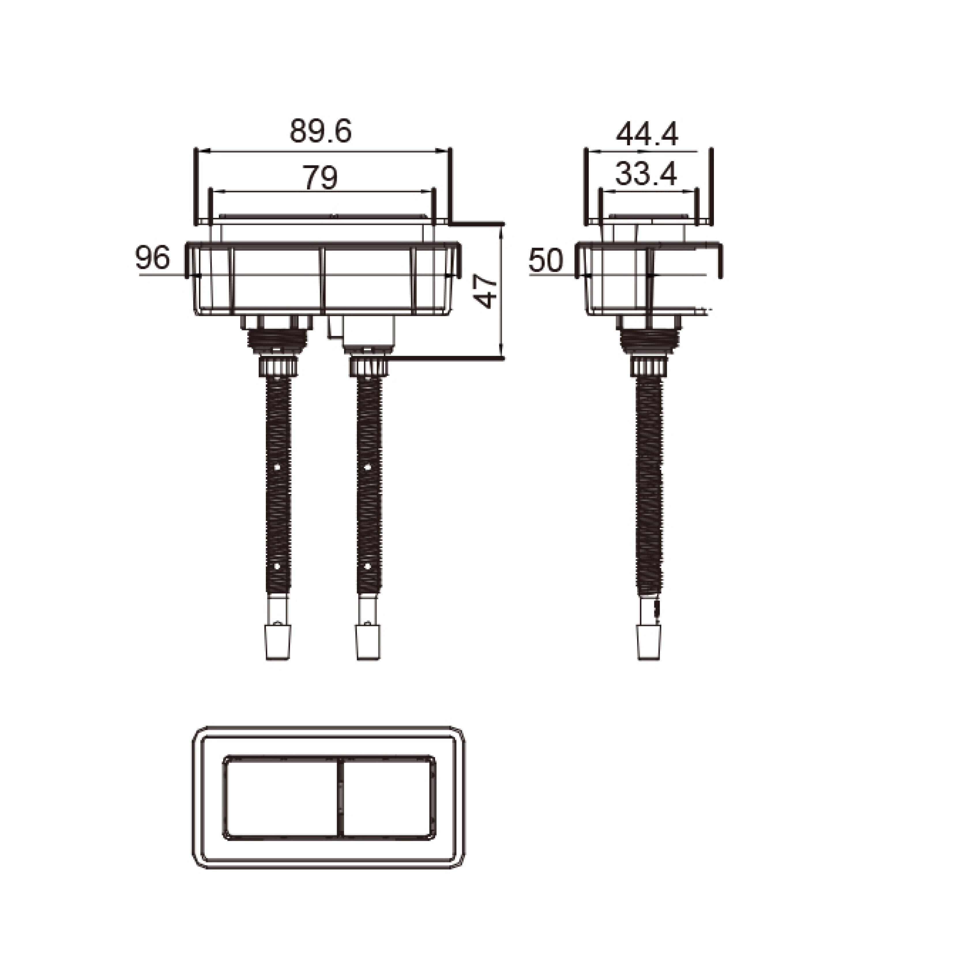 Rectangular Toilet Flush Button Matte Black Toilets Arova