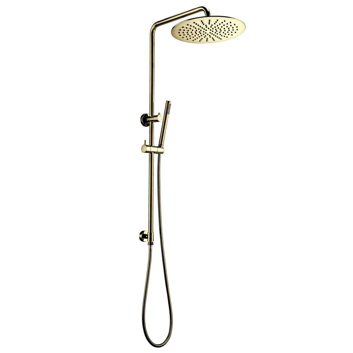 ROELEX Multifunction Brass Head on Rail with Hand Spray Brushed Brass Showers ECT