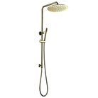 ROELEX Multifunction Brass Head on Rail with Hand Spray Brushed Brass Showers ECT