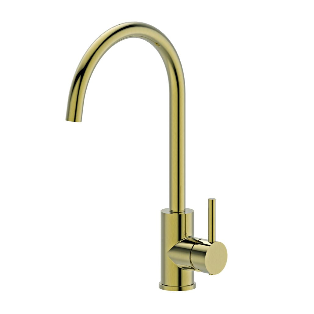 ROELEX Pin Handle Sink Mixer Brushed Brass Tapware ECT