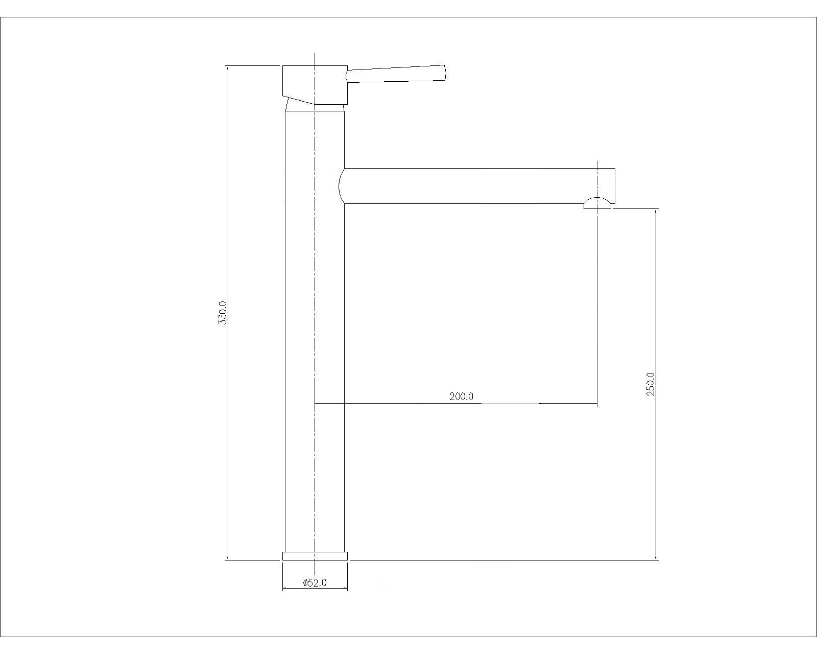 ROELEX Pin Handle Tower Basin Mixer Brushed Brass Tapware ECT
