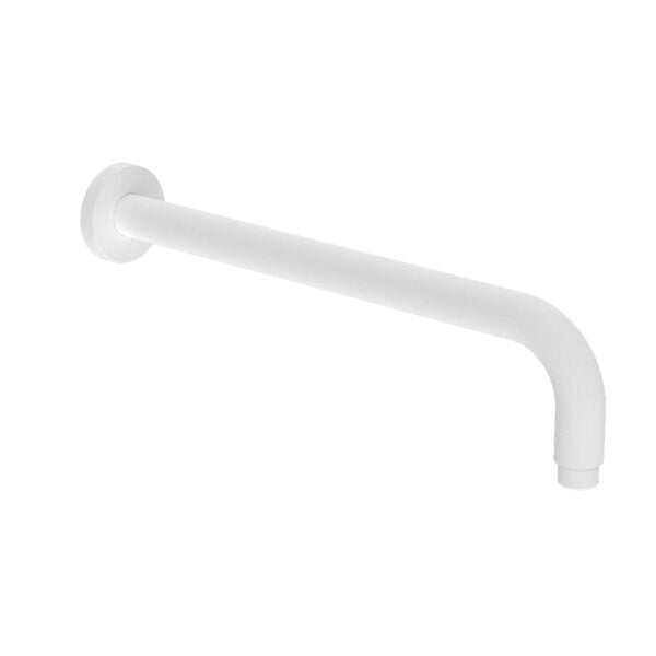 Round Shower Arm Matte White YSW502-MW Showers Nero