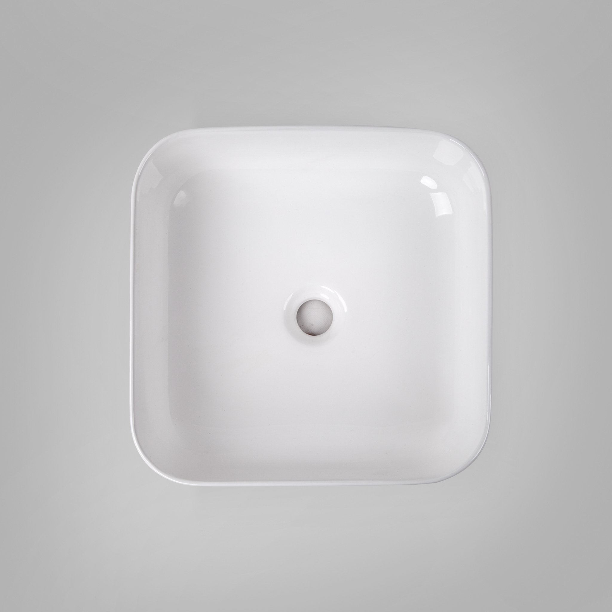 SEINE 38 Above Counter Square Basin Gloss White Basins Arova