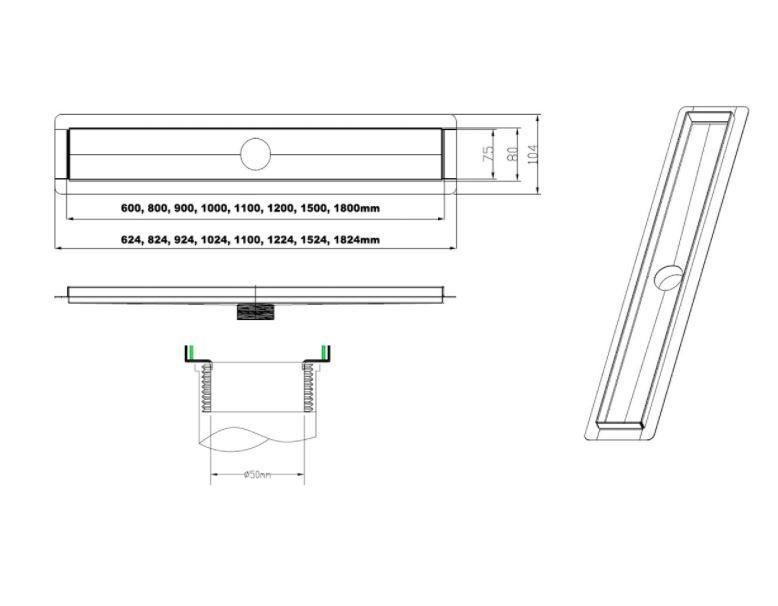 SG-AU - Zenon Range - Linear Style Grates Shower Grate Bella Vista