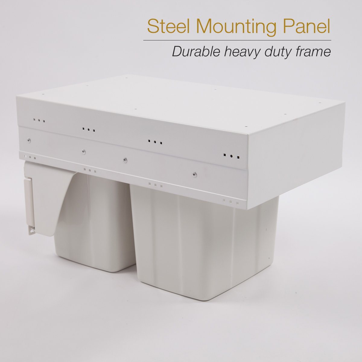 Soft Close 26L Pull Out Waste Bin For 350mm Cabinet Storage Arova