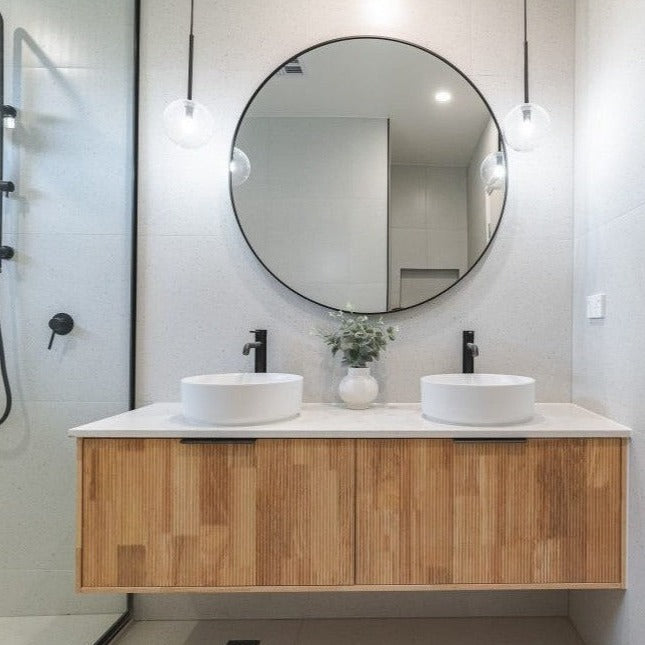 Somer 150cm Timber Wall Hung Bathroom Vanity - Double Bowl Vanities & Mirrors Arova