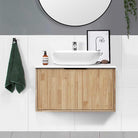 Somer 75cm Timber Wall Hung Bathroom Vanity Vanities & Mirrors Arova BLISS Speckled Stone Top CB1201N-Square Gloss White Basin