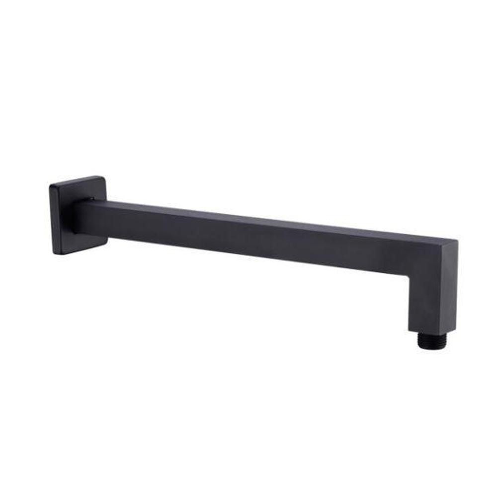 Square Shower Arm Matte Black YSW501-BK Showers Nero