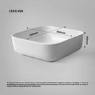 STELLA 38 Square Above Counter Basin Gloss Basins Arova