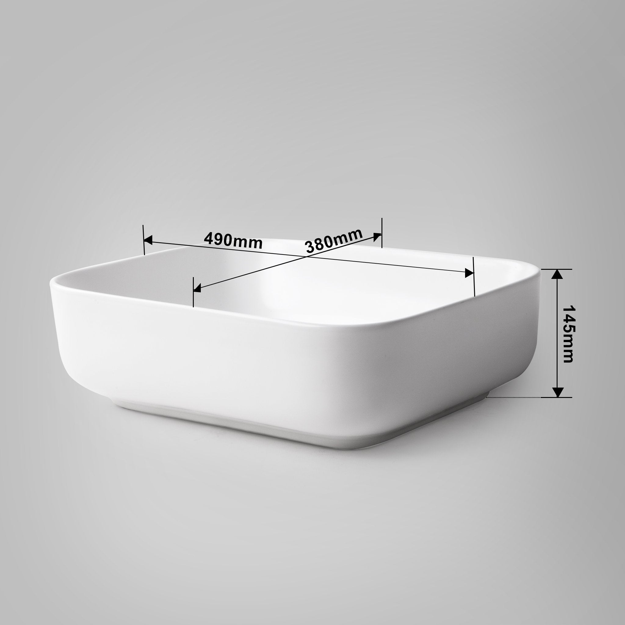 STELLA 49 Above Counter Basin Matt White Basins Arova Kitchens & Bathrooms