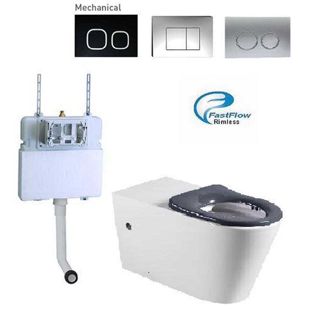 SUPERCARE Rimless In-wall Toilet Suite Toilets ECT