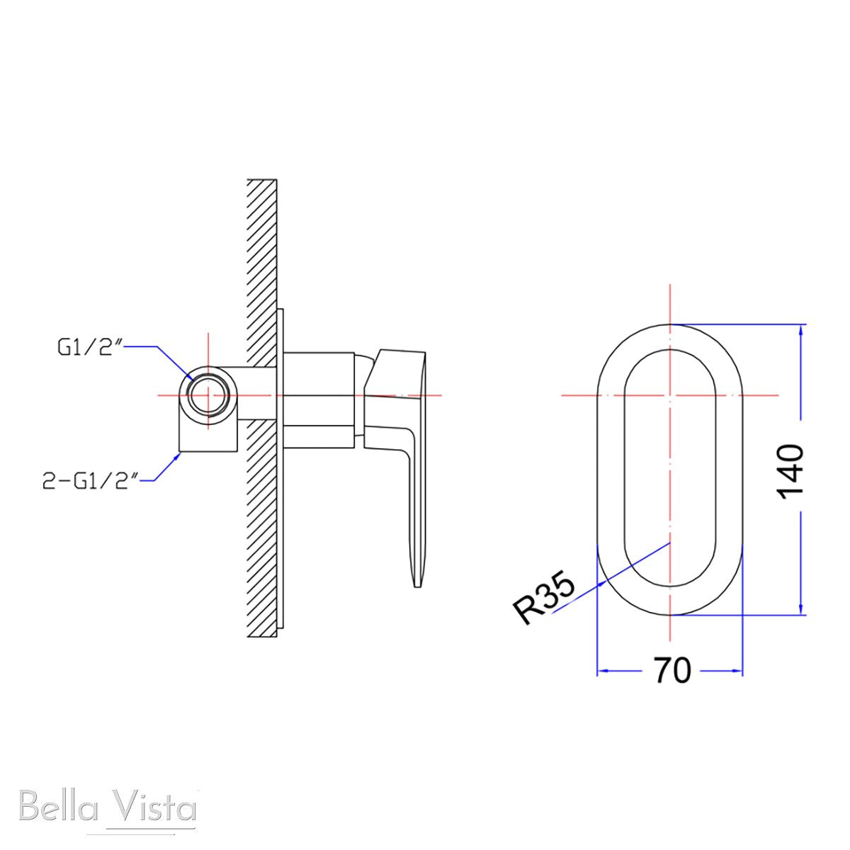Supra Shower / Bath Mixer Chrome Tapware Bella Vista