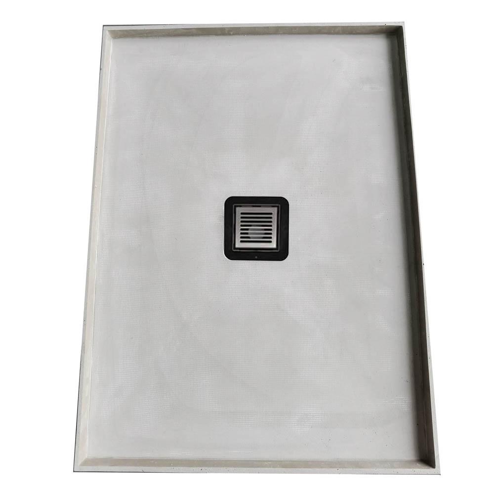 Tiled Shower Base with S/S Slotted Lid - Centre Waste Showers Universal Shower Base