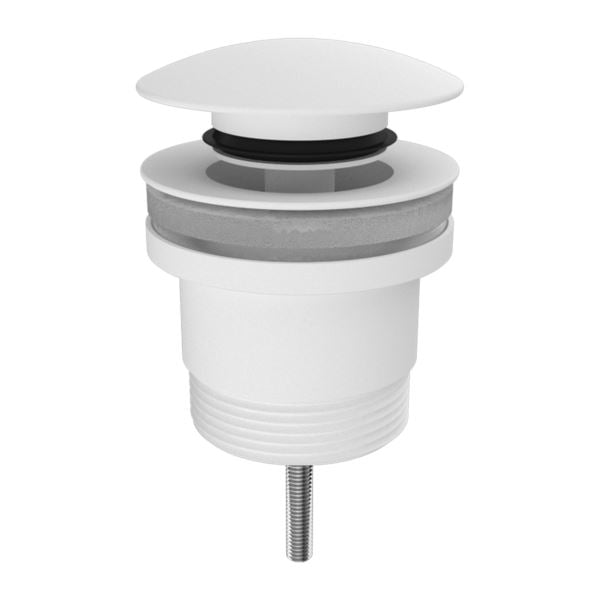 UNIVERSAL POP UP WASTE Matte White Basins Nero