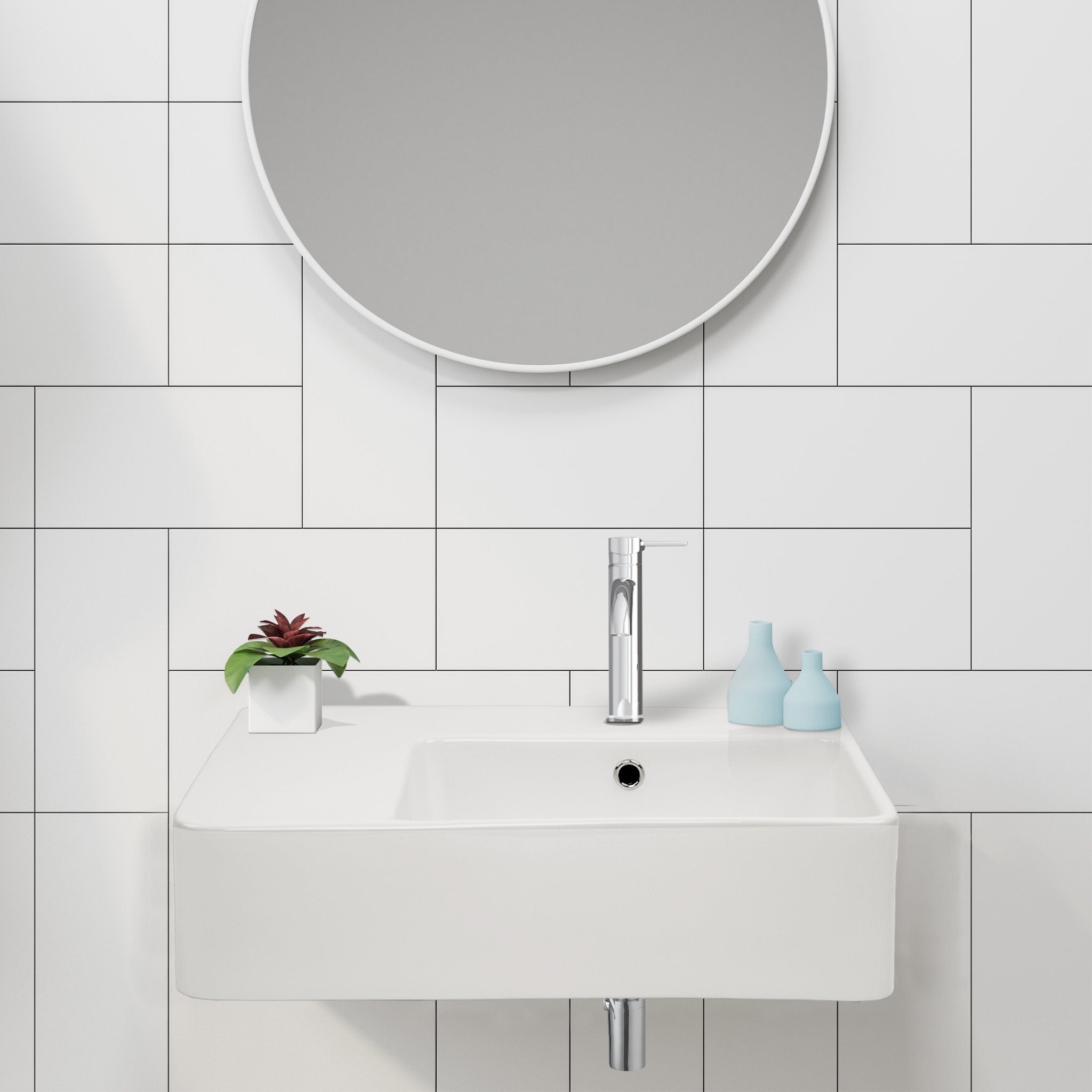 URBANO Wall Hung Basin Basins ECT Left Hand