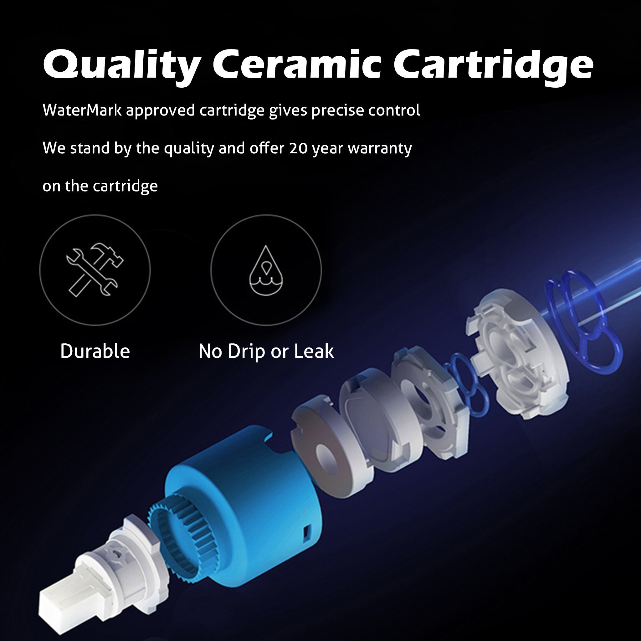 VIVA Basin Mixer Black - BT-201B Tapware Arova