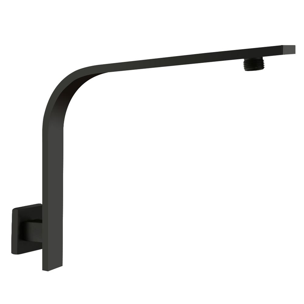 VIVA High Rise Shower Arm Square Matte Black Showers Arova