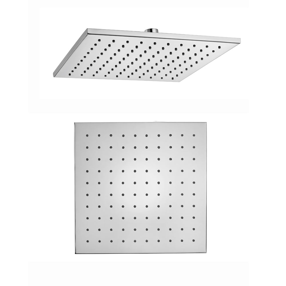 Viva Rain Shower Head 200mm Square Chrome showers arova