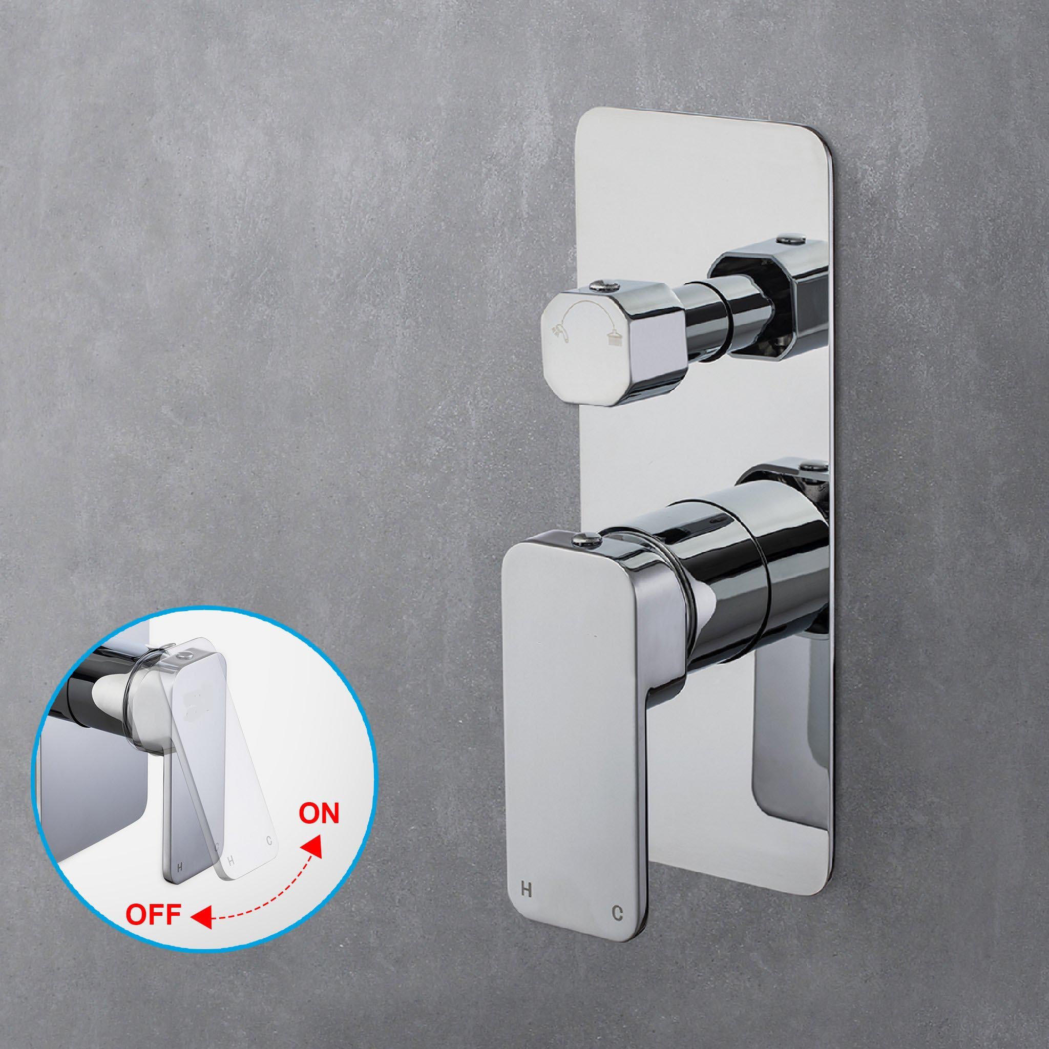 VIVA Shower Bath Mixer with Divertor Tapware Arova