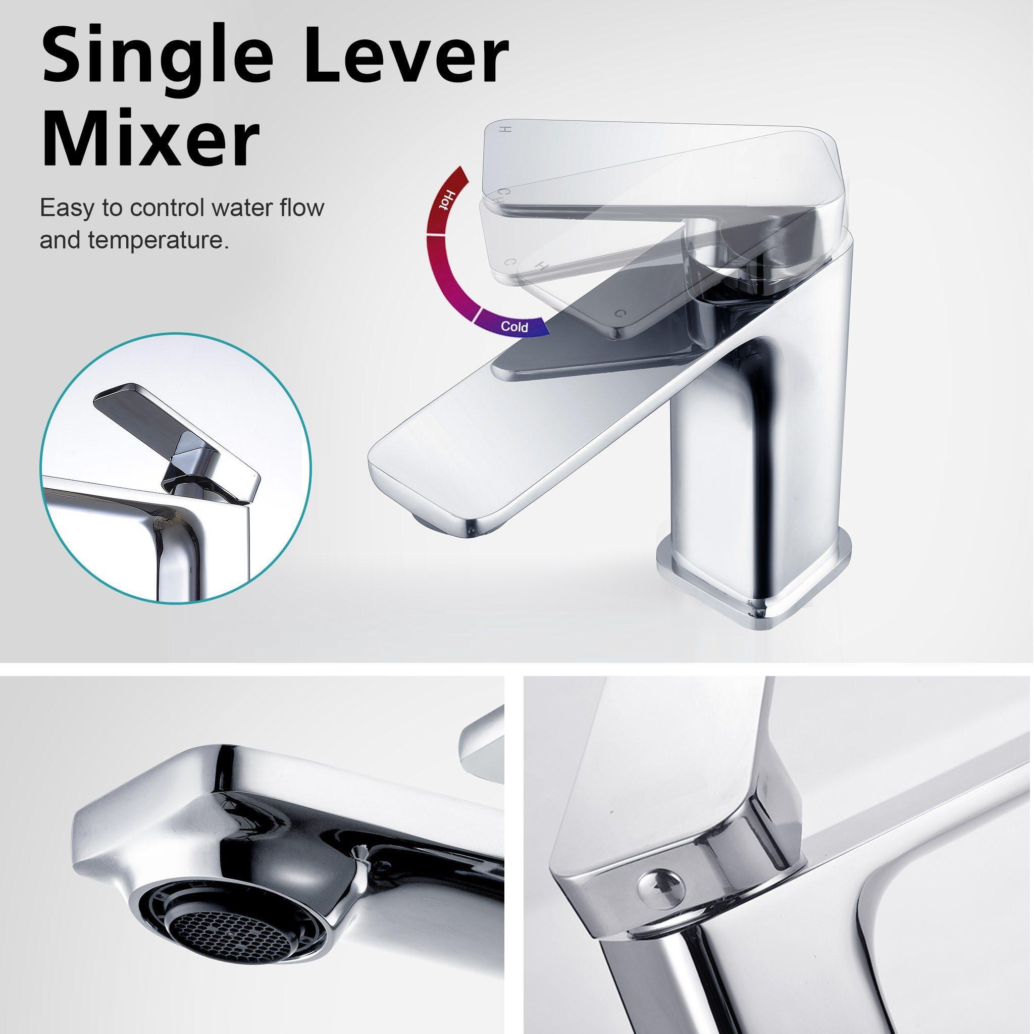 VIVA Square Basin Mixer Chrome - BT-201C Tapware Arova