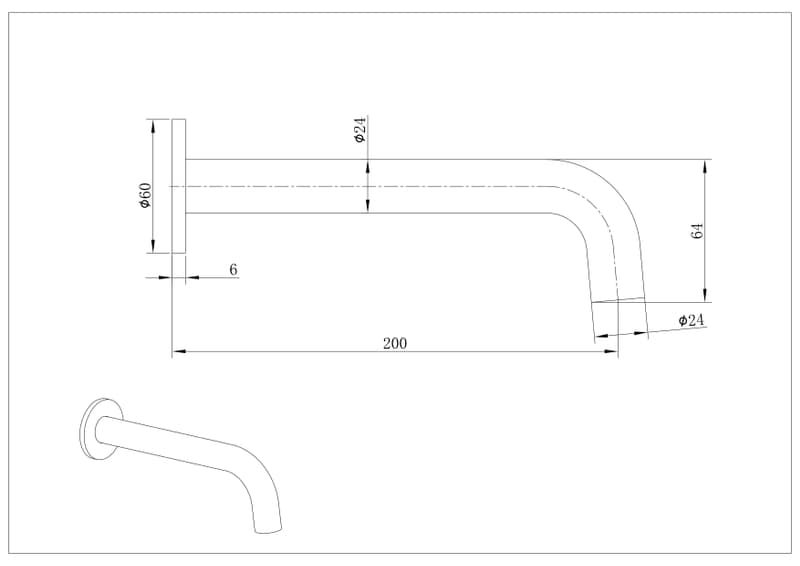 VIVO Basin/Bath set with hot and cold handle in Matte Black Tapware ECT