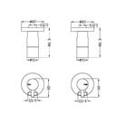 Washing Machine Stops Brushed Gold YSW2621-09D-BG Tapware Nero