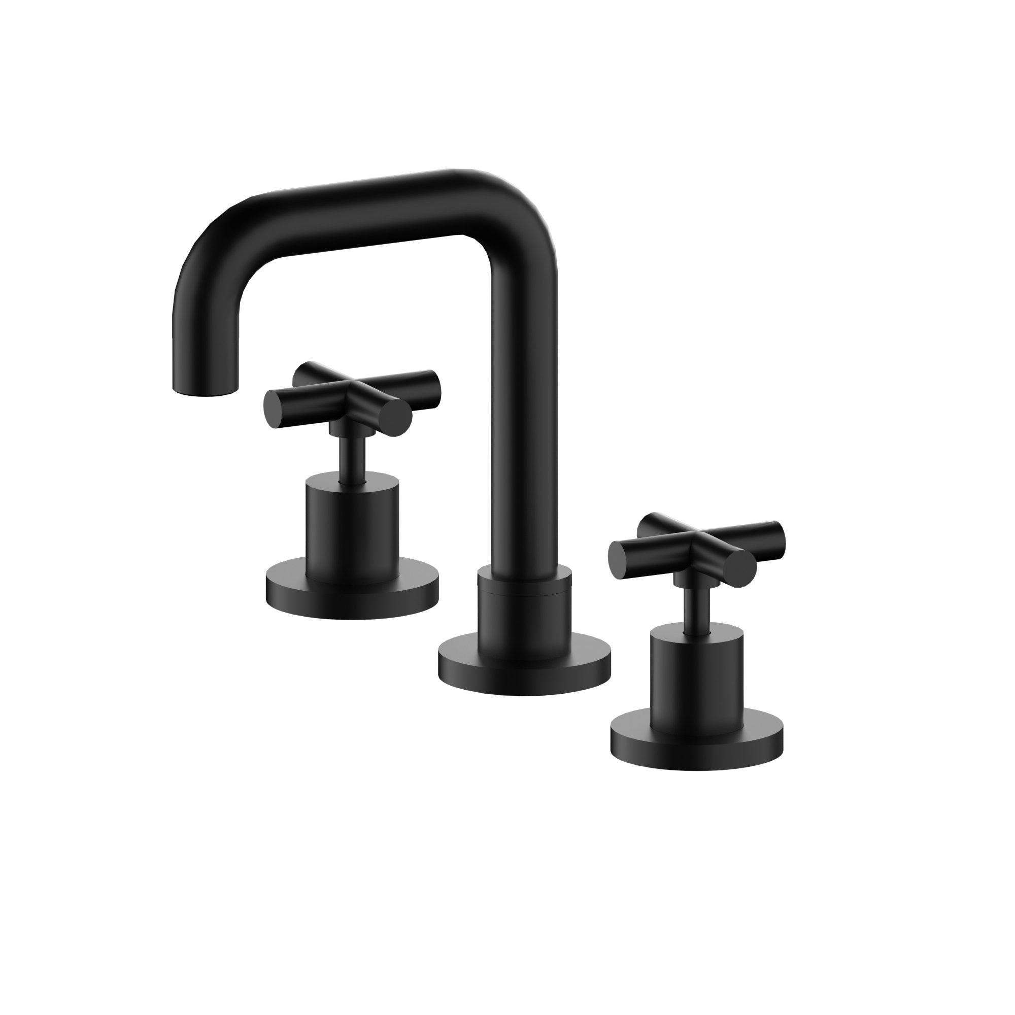 X Plus Basin Set Fixed Spout Matte Black YSW2016-01-MB Tapware Nero