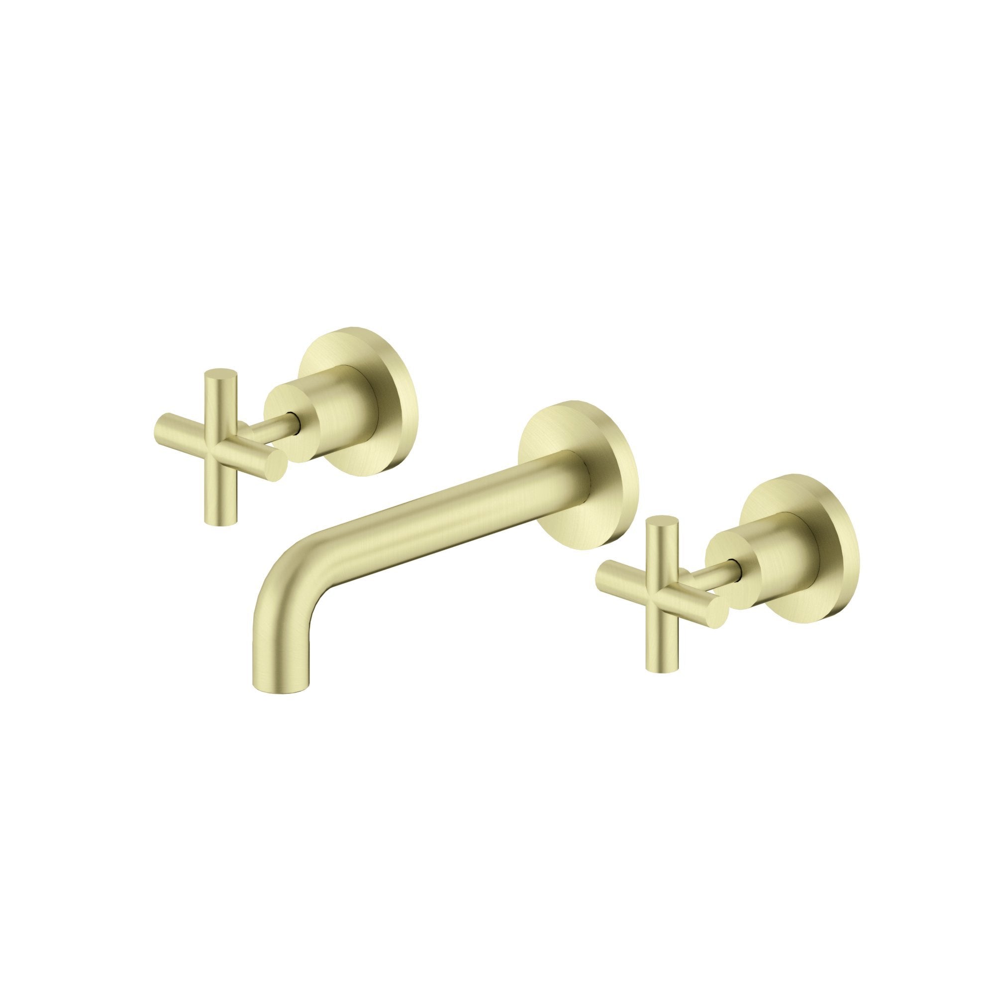 X Plus Wall Basin Set 180mm Spout Brushed Gold YSW2016-07B-BG Tapware Nero
