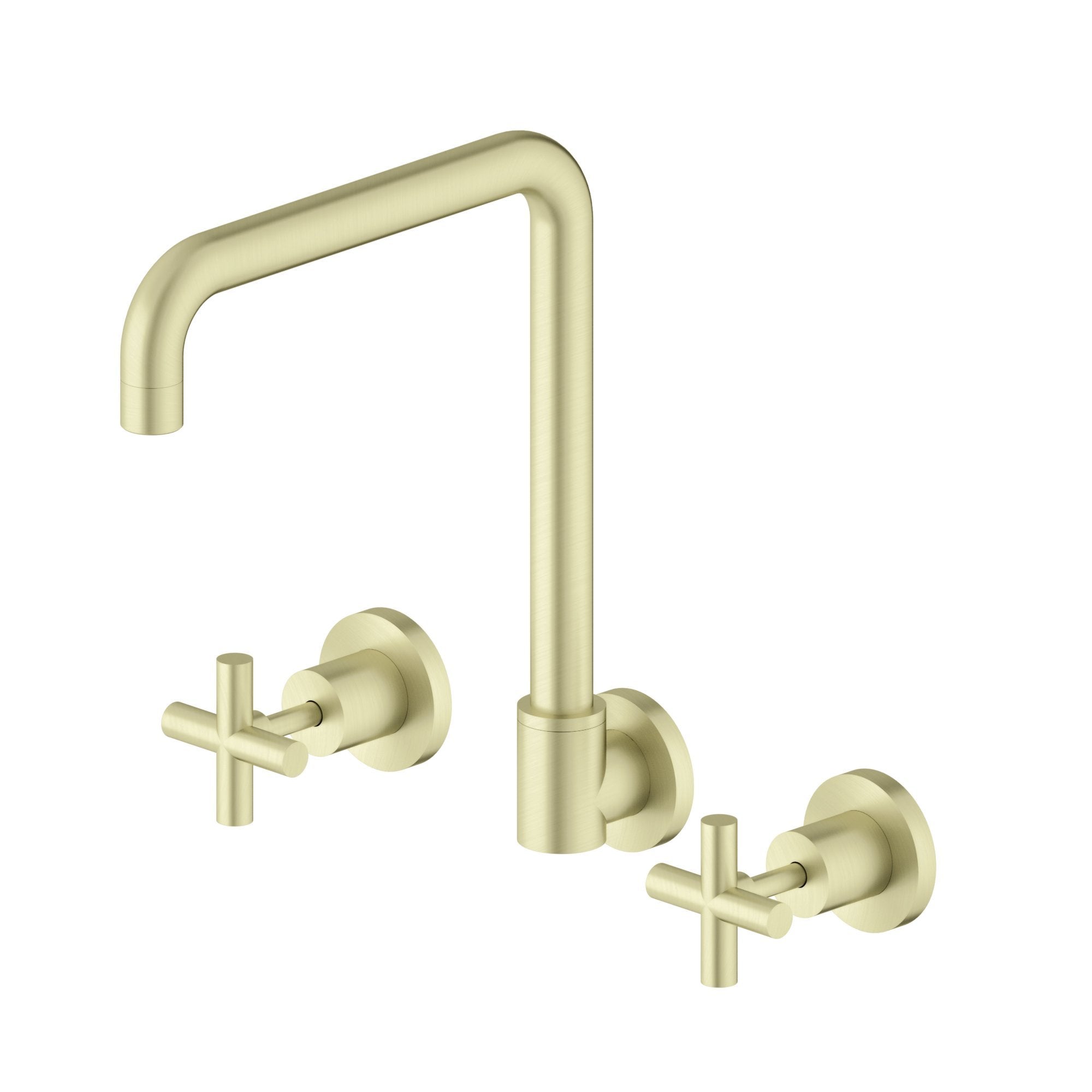 X Plus Wall Kitchen Set Swivel Spout Brushed Gold YSW2016-07-BG Tapware Nero