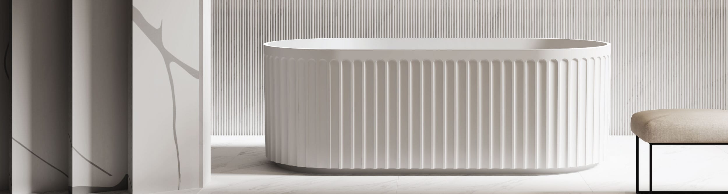 Fluted Freestanding Bathtub