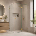 1300mm Frameless Corner Shower Screen Shower Screens Arova 