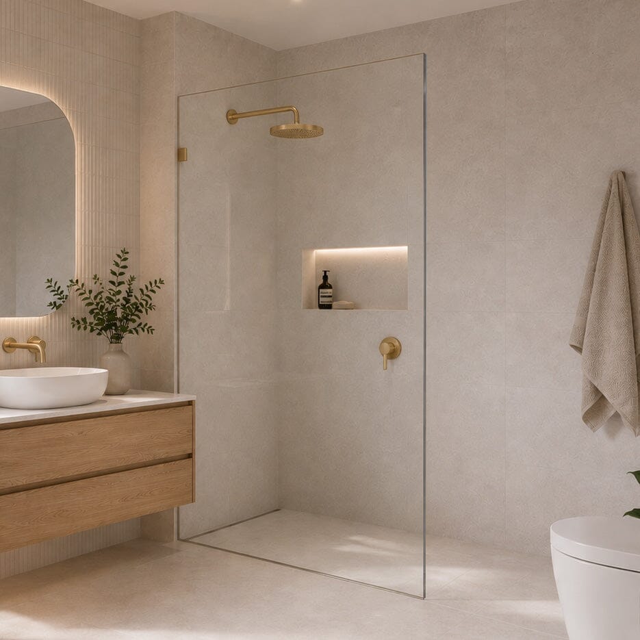 1500mm Fixed Panel Shower Screen Shower Screens Arova 