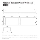 1800mm Oak Timber Vanity Kickboard Vanity Kicker Arova 