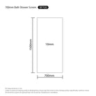 700mm Bath Shower Screen Shower Screens Arova 