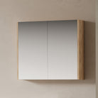 750mm Height Bathroom Shaving Cabinet Arova 900mm Antico Oak 
