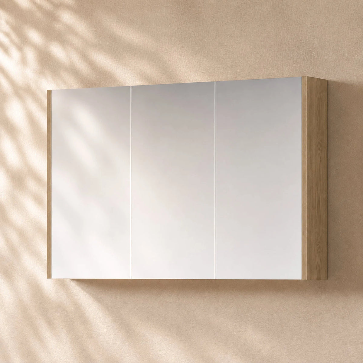 750mm Height Bathroom Shaving Cabinet Shaving Cabinet Arova 1200mm(W) Prime Oak - Finley 