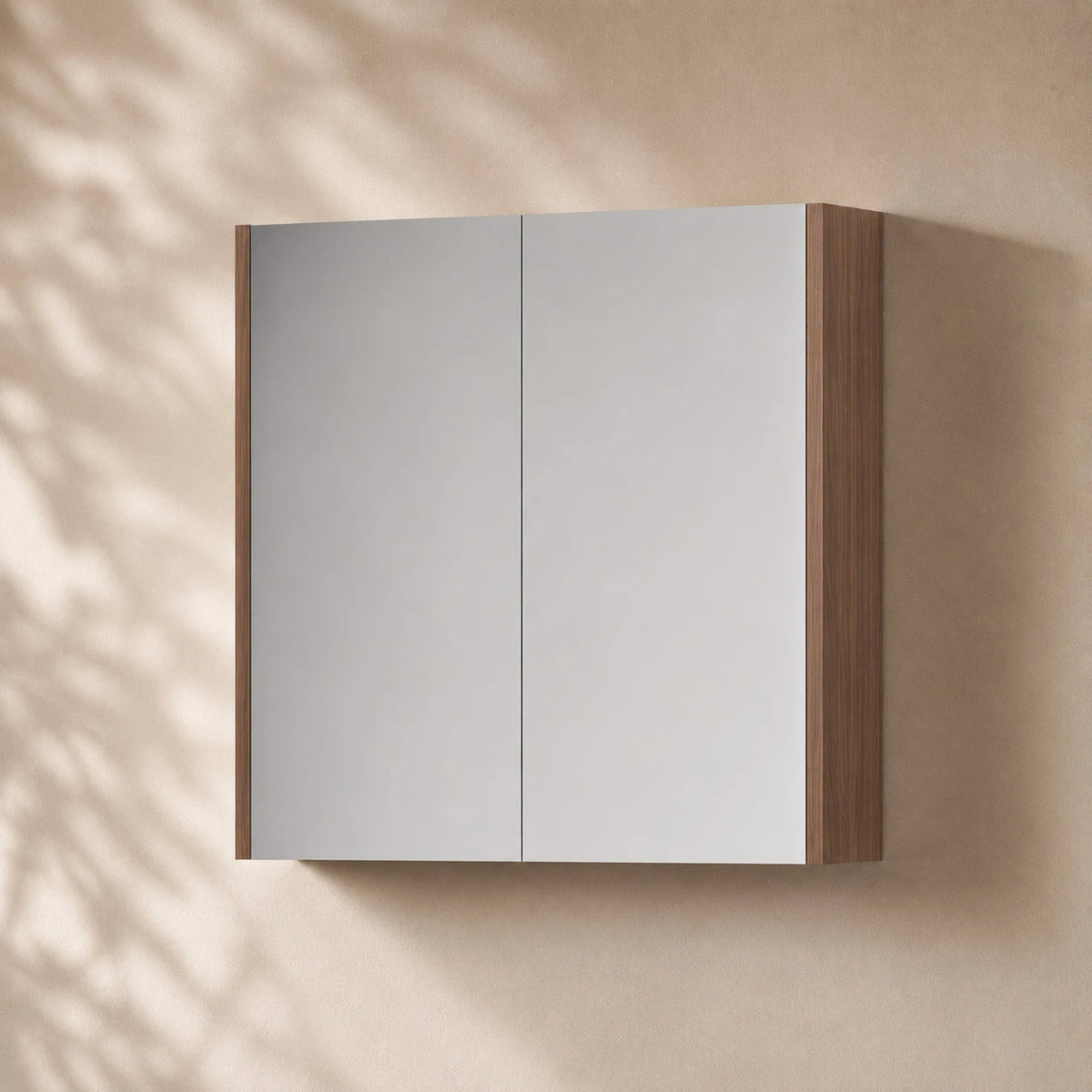 750mm Height Bathroom Shaving Cabinet Shaving Cabinet Arova 900mm(W) Warm Walnut - Gino 