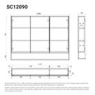 900mm Bathroom Shaving Cabinet Shaving Cabinet Arova 
