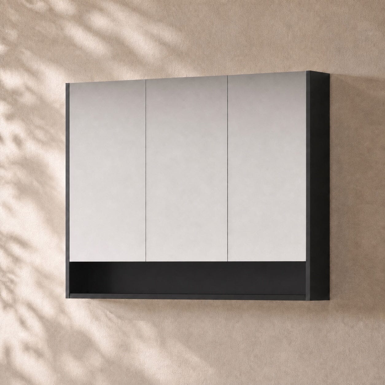 900mm Bathroom Shaving Cabinet Shaving Cabinet Arova Matte Black 1200mm 