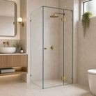 950mm Frameless Corner Shower Screen Shower Screens Arova 