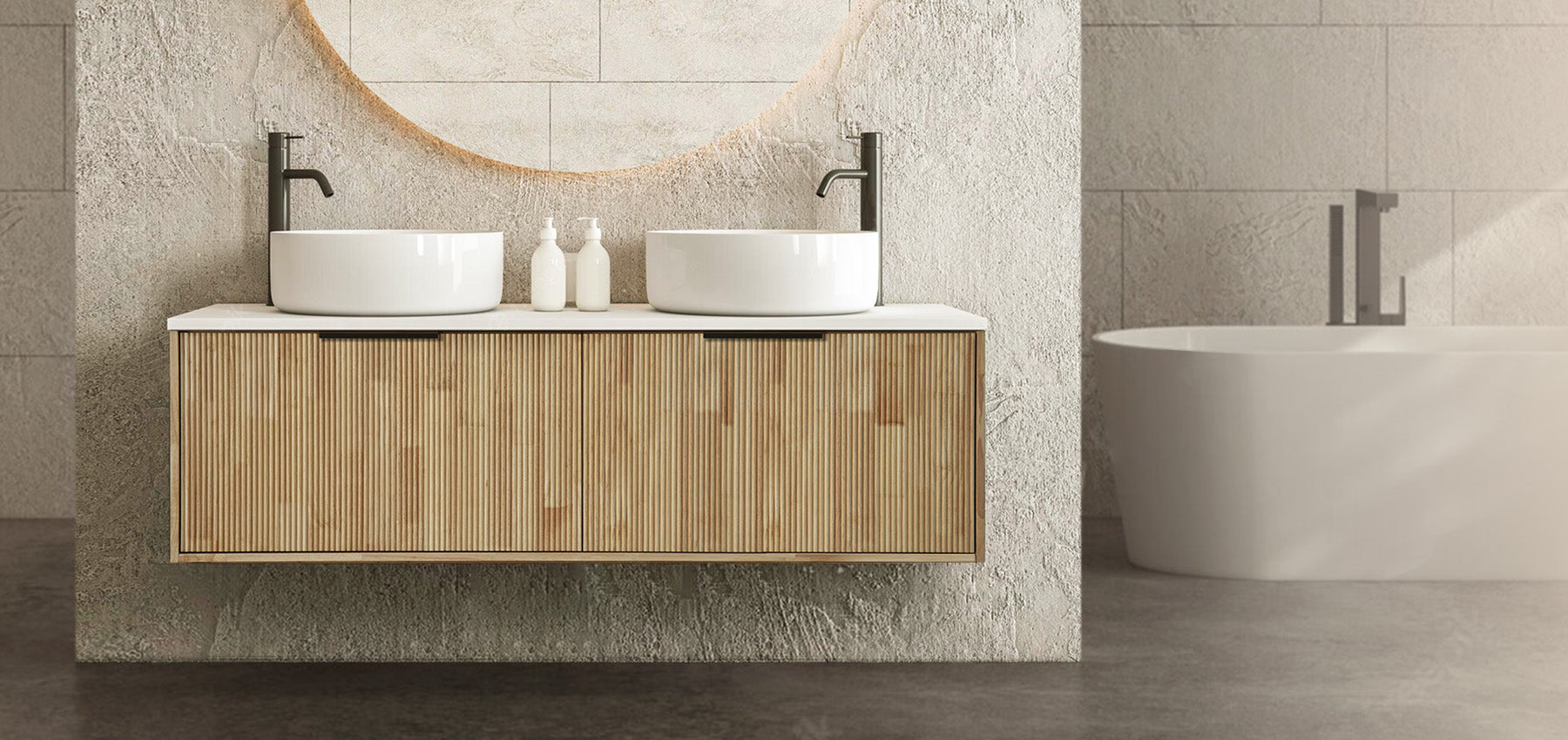 Arova Melbourne Somer 1500 Timber Wall Hung Bathroom Vanity 