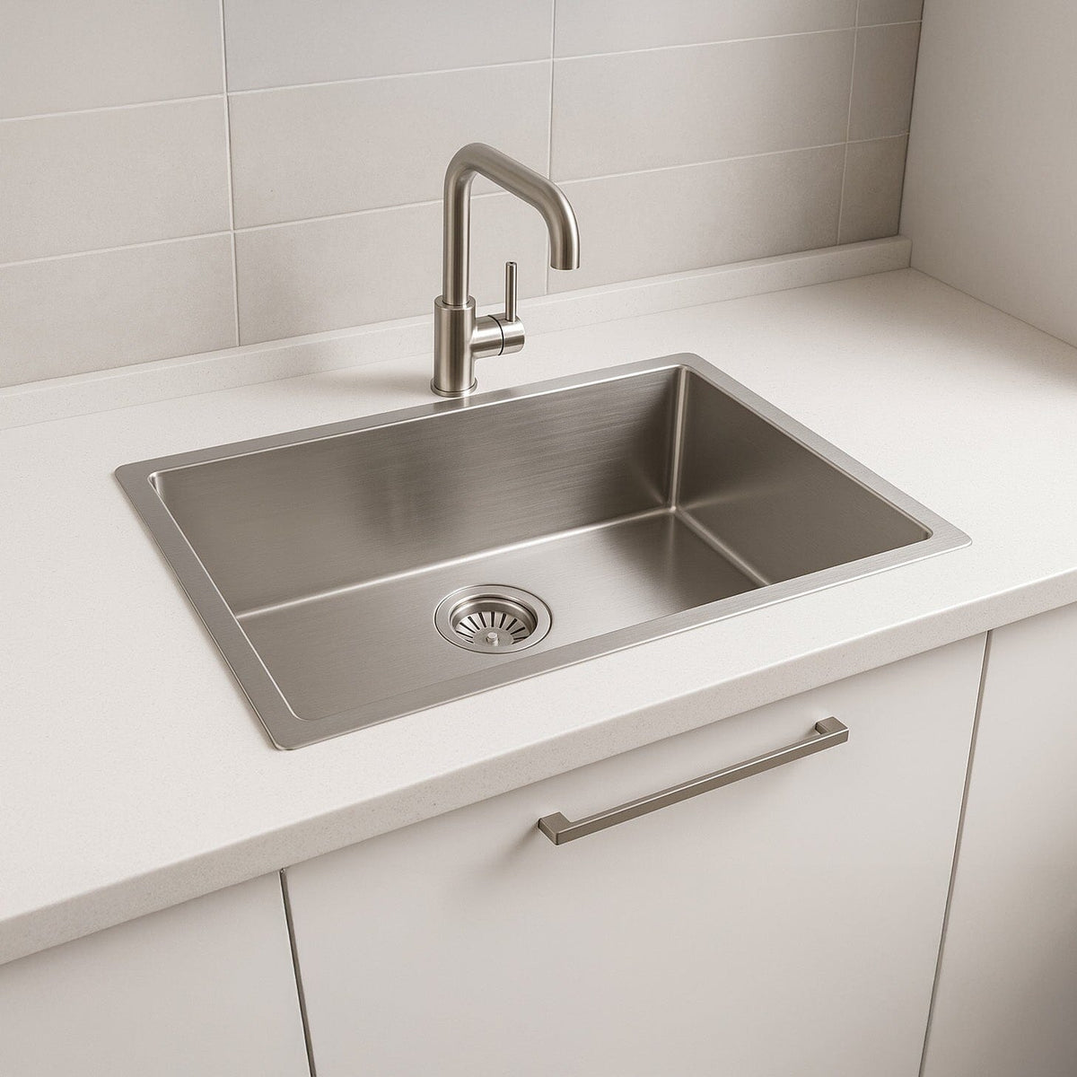 700mm Large Single Bowl Kitchen Sink Stainless Steel Alto | Arova ...