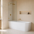 Bath Shower Screen Set Fully Frameless Shower Screens Arova 