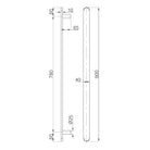 Bianca 12V Single Vertical Heated Towel Rail Brushed Bronze Heated Towel Rails Nero 