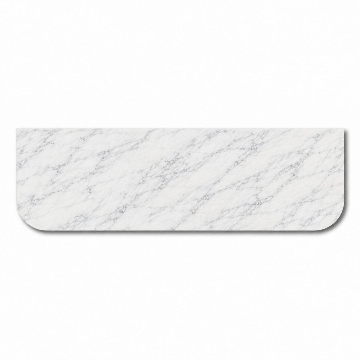 Bianco Carrara Curved Italian Natural Marble Vanity Top 1510x470mm – Honed Vanity Top Arova 