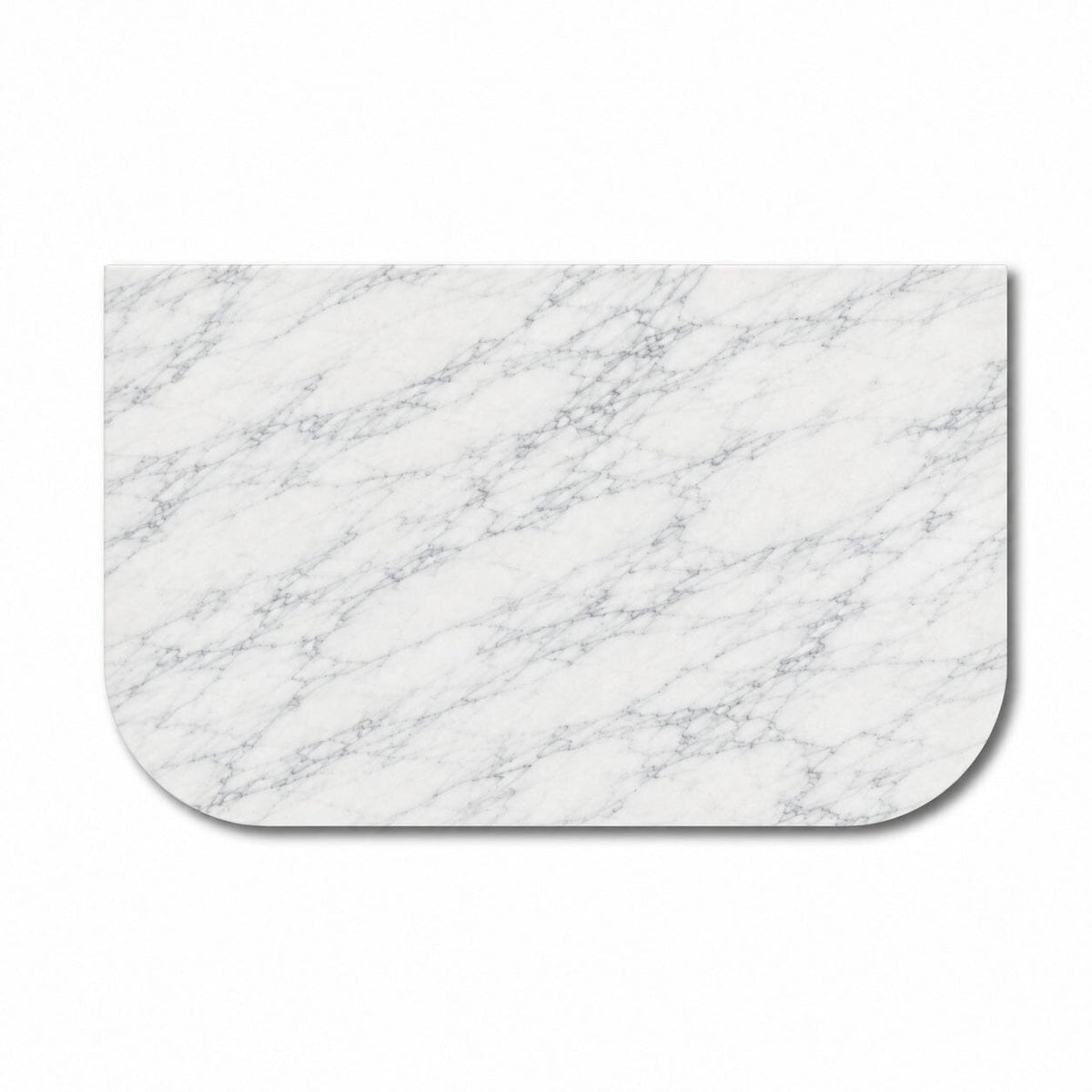 Bianco Carrara Curved Italian Natural Marble Vanity Top 760x470mm – Honed Vanity Top Arova 
