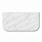 Bianco Carrara Curved Italian Natural Marble Vanity Top 910x470mm – Honed Vanity Top Arova 