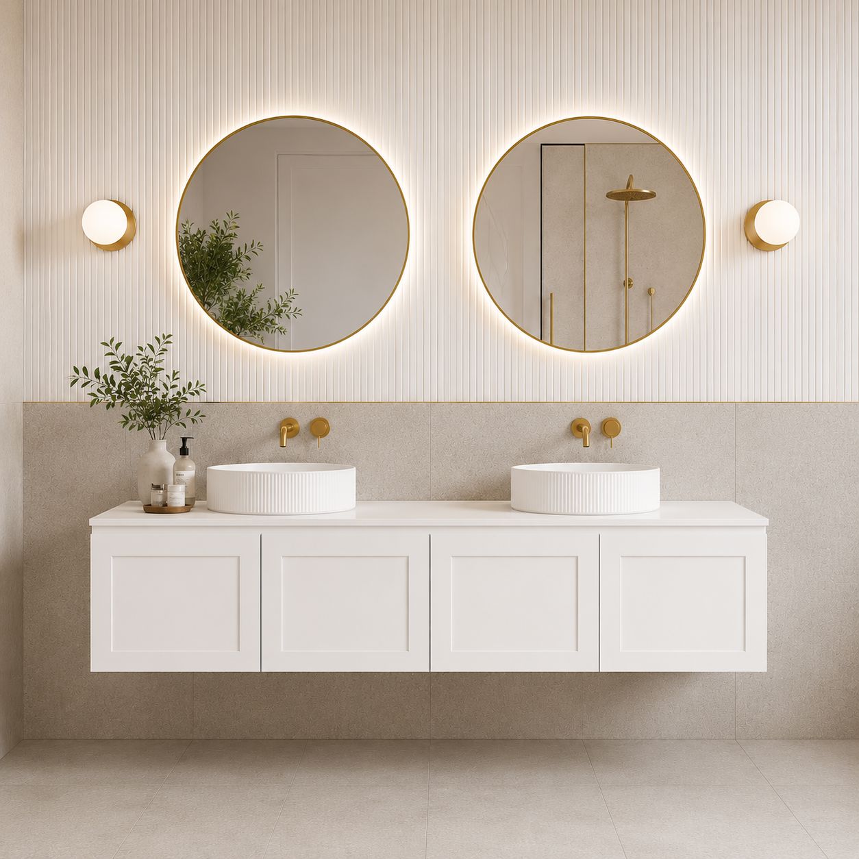 Clearance - CLOVER 1800mm Wall Hung Bathroom Vanity Vanities Arova 