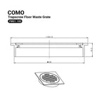 Como Trapscrew Floor Waste Grate Chrome Arova 